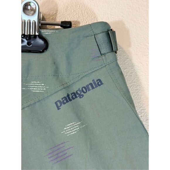 Patagonia Sage Green Western Print Dirt Craft Bike Shorts Women's Size 6 - Picture 7 of 14